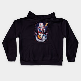 Ziggy Stardust Cat Kids Hoodie